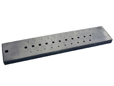 Steel Square Drawplate, 0.5mm -    3.0mm, 31 Hole