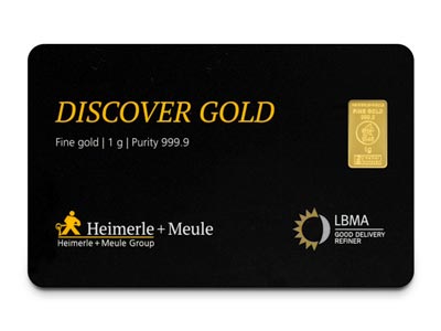 Fine Gold Bar 1gm Hm Fine Card    Design