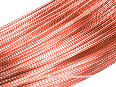 18ct Red Gold Round Wire 0.50mm,   100 Recycled Gold