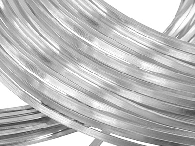 18ct White Gold Square Wire 4.00mm Fully Annealed, Coiled, 100       Recycled Gold