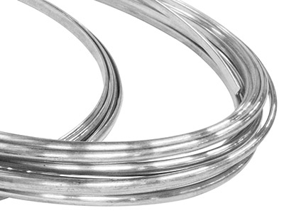 950 Platinum D Shape Wire 6.00mm X 2.00mm