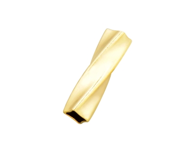 Gold Filled Square Tube Twisted    Straight Spacer 12mm Pack of 5