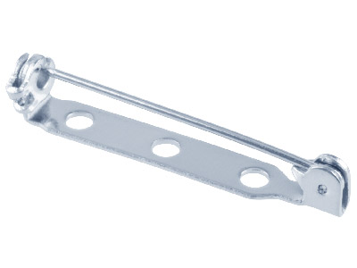 Plated Brooch Pins 3 Hole 30mm     Pack of 6