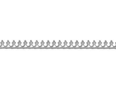 Sterling Silver Horseshoe And Bead Gallery Strip 3.8mm
