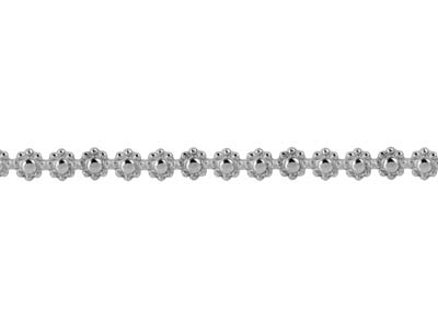 Sterling Silver Daisy Chain Berry  Gallery Strip 4.1mm