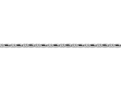 Sterling Silver Oval And Rondelle  Beaded Wire 2.0mm