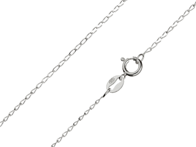 Sterling Silver 1.0mm Diamond Cut  Curb Chain 1640cm, Unhallmarked  100 Recycled Silver
